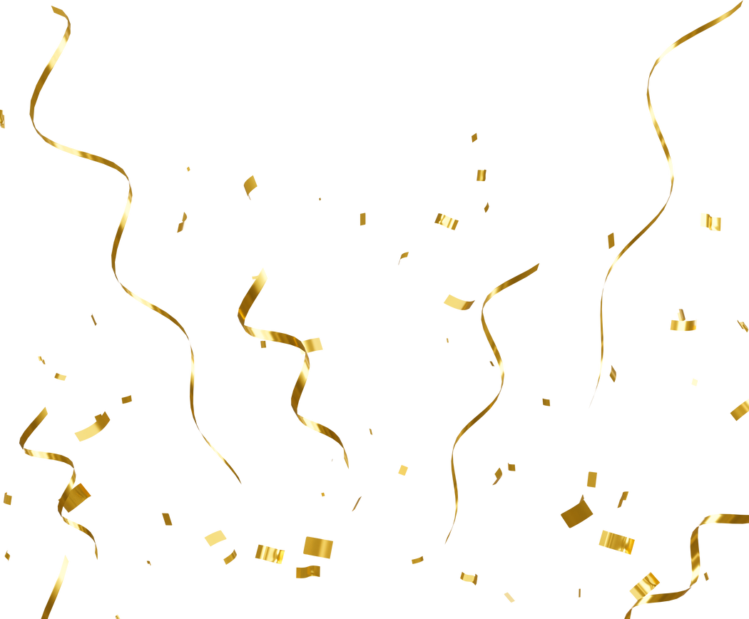 Floating Gold Confetti