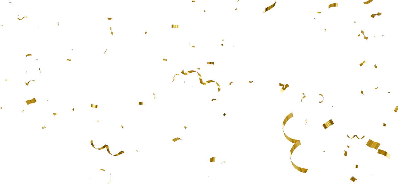 Floating Gold Confetti