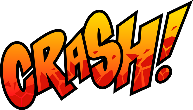 CRASH comic book explosions speech bubble