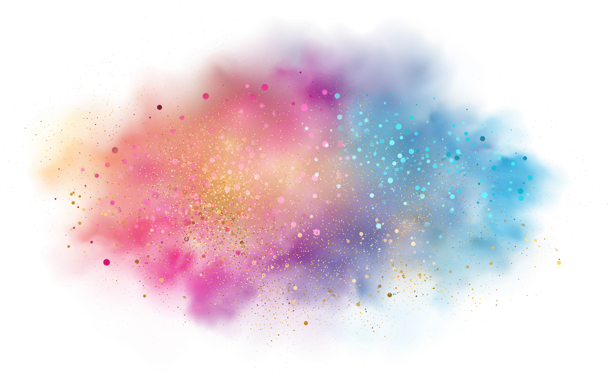 Colorful rainbow paint splash