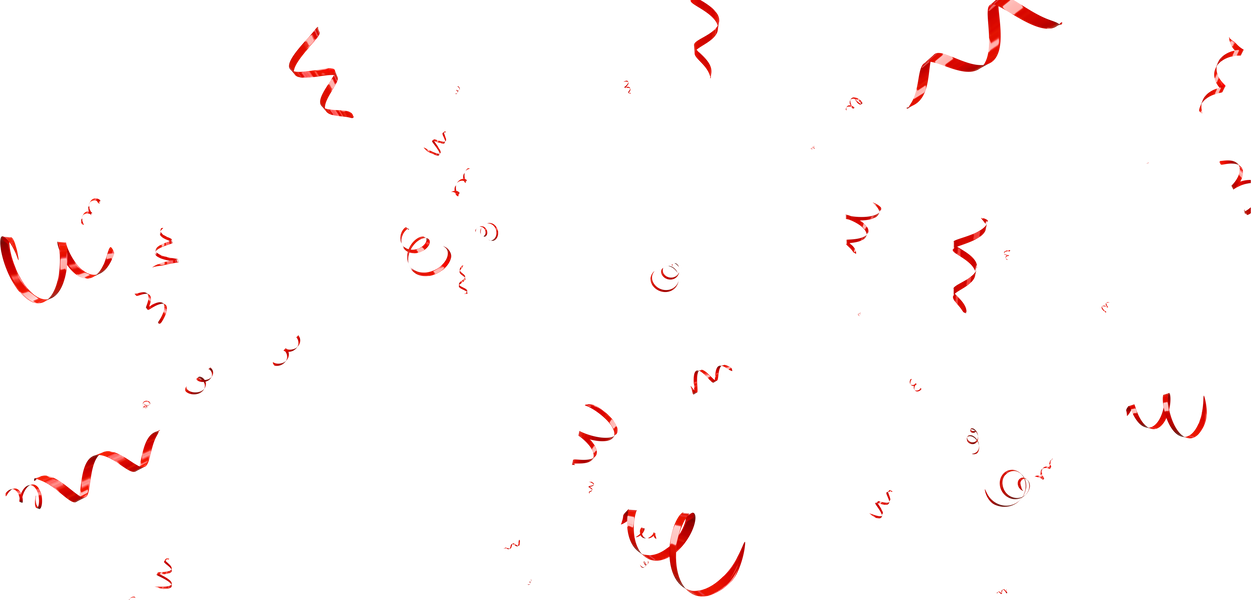 Floating Red Confetti