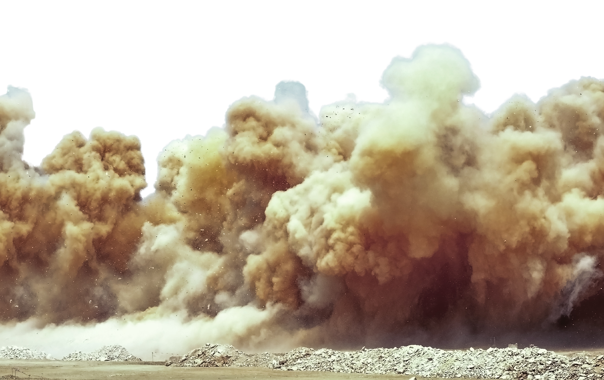 Dust clouds in the Arabian desert